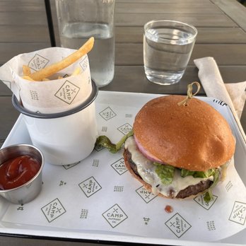 Camp Outpost - Camp Burger with fries - New American Near Me - San Antonio, Texas Camp Outpost - Camp Burger with fries - New American Near Me - San Antonio, Texas