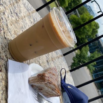 Stone Cup Cafe - Cold brew coffee and a coffee cake - Coffee Roasteries Near Me - Chattanooga, Tennessee