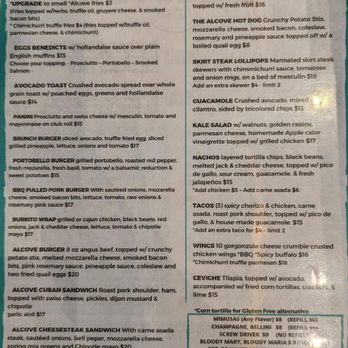 The Alcove - Menu (Feb '24) - Gastropubs Near Me - Sunnyside, New York The Alcove - Menu (Feb '24) - Gastropubs Near Me - Sunnyside, New York