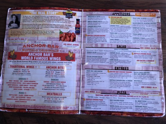 Menu photo 8 Anchor Bar San Antonio, TX