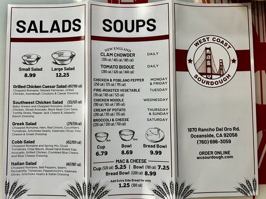 Menu photo 6 West Coast Sourdough Oceanside, CA