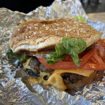 Five Guys - Cheeseburger "all the way" - Burgers Near Me - Fort Myers, Florida Five Guys - Cheeseburger "all the way" - Burgers Near Me - Fort Myers, Florida