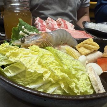 Gokudo Shabu Shabu - Vegetable and seafood (part of combo) - Hot Pot Near Me - Burnaby, British Columbia Gokudo Shabu Shabu - Vegetable and seafood (part of combo) - Hot Pot Near Me - Burnaby, British Columbia