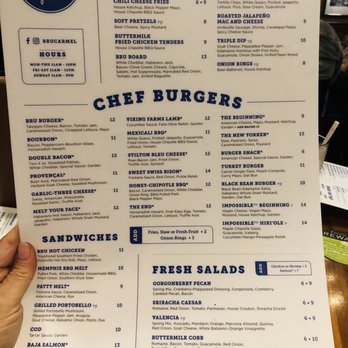 BRU Burger Bar - Carmel - Menu - Burgers Near Me - Carmel, Indiana