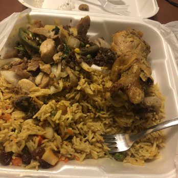 BULSHO restaurant - Veggie Rice w/two types of chicken - African Near Me - Chicago, Illinois