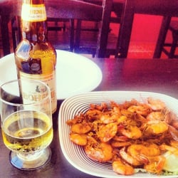Camarão sul - Cerveja com camarão alho óleo.
