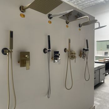 KDK Kitchen and Bath - We carry Shower Sets Round and Square. Brushed Gold, Brushed Nickel, Matte Black and Chrome! Shower set with tub filler also available. - Cabinetry Near Me - Norwalk, California KDK Kitchen and Bath - We carry Shower Sets Round and Square. Brushed Gold, Brushed Nickel, Matte Black and Chrome! Shower set with tub filler also available. - Cabinetry Near Me - Norwalk, California