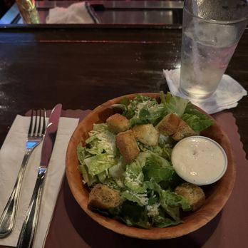 Charlie Blood's - Complementary house salad your choice of dressing; I had Cesar and was delicious. - Bars Near Me - Garfield, New Jersey