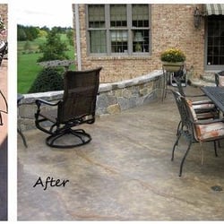 Design Paving Asphalt Imprinting - Stamped concrete gets a new look- Color can be refreshed or changed with skid resistant coatings for concrete.