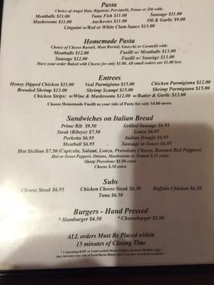 Menu photo 3 Salerno's Cafe Old Forge, PA