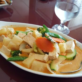 Chiang Rai - Red Curry with steamed tofu - Thai Near Me - Cochrane, Alberta Chiang Rai - Red Curry with steamed tofu - Thai Near Me - Cochrane, Alberta