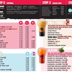 Kung Fu tea - menu