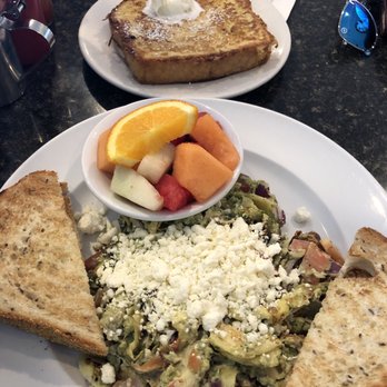 The Trails Eatery - Pesto Scramble, Rye Toast and 1 French Toast - Breakfast & Brunch Near Me - San Diego, California