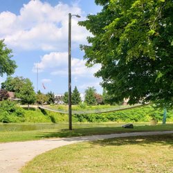 Croswell Swinging Bridge - View of The Croswell Swinging Bridge