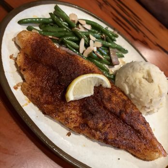 The Backyard Grill - BLACKENED CATFISH, Green Beans & potato's - American Near Me - Houston, Texas The Backyard Grill - BLACKENED CATFISH, Green Beans & potato's - American Near Me - Houston, Texas