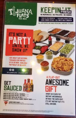 Menu photo 3 Tijuana Flats Lake Mary, FL