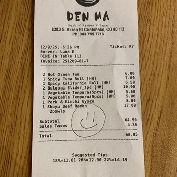 Denma Sushi & Ramen - Sushi Bars Near Me - Centennial, Colorado