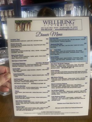 Menu photo 2 Well Hung Vineyard Gordonsville, VA Menu photo 2 Well Hung Vineyard Gordonsville, VA