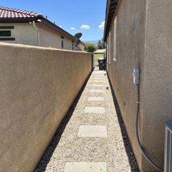 Omdan Development - Was covered with sand, nice even stepping stones and river rock - Handyman Near Me - Palm Springs, California Omdan Development - Was covered with sand, nice even stepping stones and river rock - Handyman Near Me - Palm Springs, California