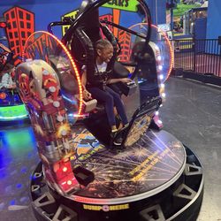 Bounce! Family Entertainment Center - They're having fun at the bumper cars.