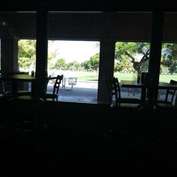 The view of the golf course is delightful.