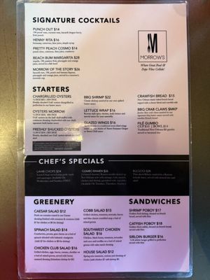 Menu photo 2 Morrow's New Orleans, LA