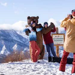 Bear Mountain - Adults posing at the top of Bear Mountain.