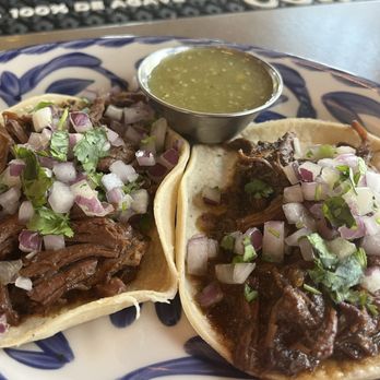 Barrio Queen - Short rib birria. Red onion and cilantro tacos . - Mexican Near Me - Gilbert, Arizona
