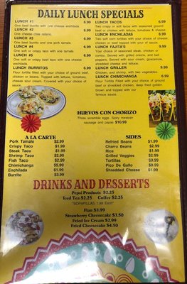 Menu photo 2 Juanita’s Mexican Restaurant Sperry, OK Menu photo 2 Juanita’s Mexican Restaurant Sperry, OK