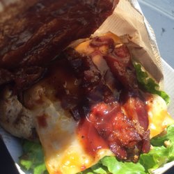 Inside the smokehouse BBQ chicken sandwich