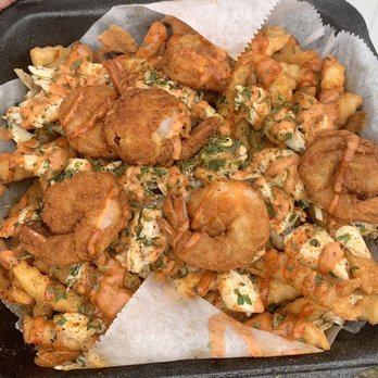 Lulu's Express - Crab fries (we added shrimp) - Chicken Wings Near Me - Charlotte, North Carolina Lulu's Express - Crab fries (we added shrimp) - Chicken Wings Near Me - Charlotte, North Carolina