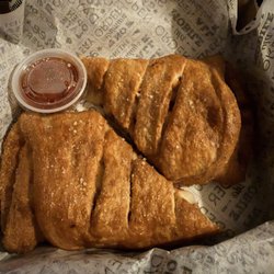 Sarpino's Pizzeria - Pepperoni, sausage and bacon Calzone Yummy