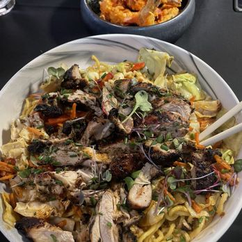 Bleu Kitchen Garlic Noodle Bar - Jerk Chicken Garlic Noodles - Noodles Near Me - Las Vegas, Nevada Bleu Kitchen Garlic Noodle Bar - Jerk Chicken Garlic Noodles - Noodles Near Me - Las Vegas, Nevada