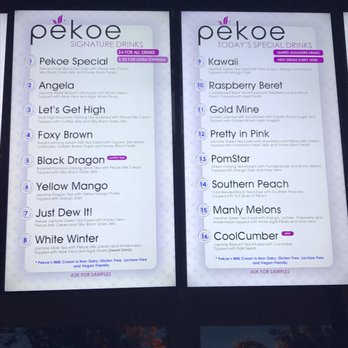 Pekoe - Menu as of 4/24 - Coffee & Tea Near Me - San Jose, California Pekoe - Menu as of 4/24 - Coffee & Tea Near Me - San Jose, California