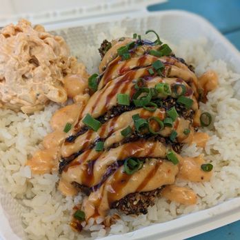 Da Bald Guy - Furikake crusted King Salmon - Food Trucks Near Me - Kahuku, Hawaii