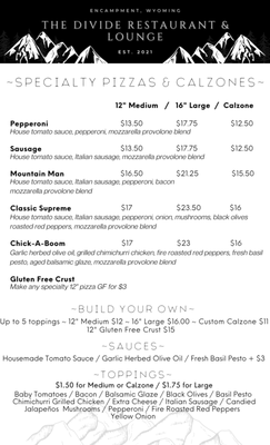 Menu photo 2 The Divide Restaurant & Lounge Encampment, WY