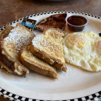 Black Bear Diner Vallejo - 45mins for two orders of the bear's choice Classic French Toast* (840 cals.) w over easy eggs and a piece of ham. - American Near Me - Vallejo, California