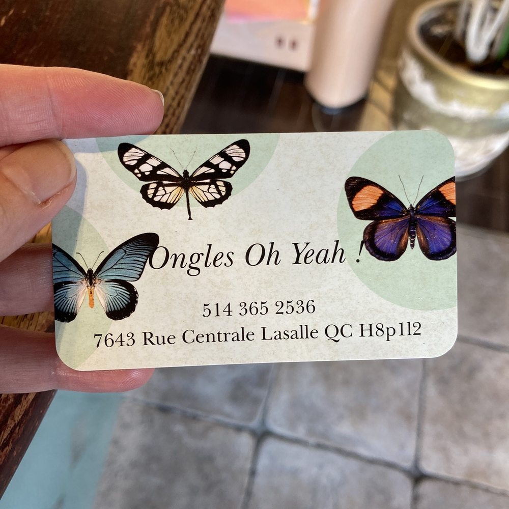 Ongles Oh Yeah - business card - Nail Salons Near Me - Lasalle, Quebec Ongles Oh Yeah - business card - Nail Salons Near Me - Lasalle, Quebec