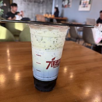 7 Leaves Cafe - Iced Green Thai Tea - Bubble Tea Near Me - Campbell, California