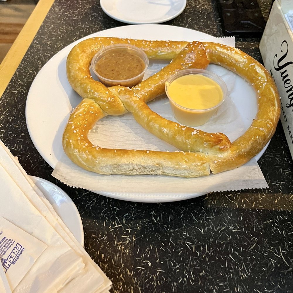 Ale Emporium - Pretzel - raspberry wasabi mustard and nacho cheese - Pizza Near Me - Indianapolis, Indiana Ale Emporium - Pretzel - raspberry wasabi mustard and nacho cheese - Pizza Near Me - Indianapolis, Indiana