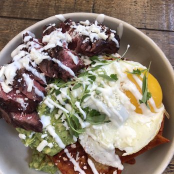 Social - Chilaquiles with steak - New American Near Me - Costa Mesa, California