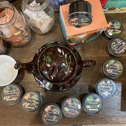 Prairie Fox Books - They have these cute loose leaf teas and other things in the back sitting area!