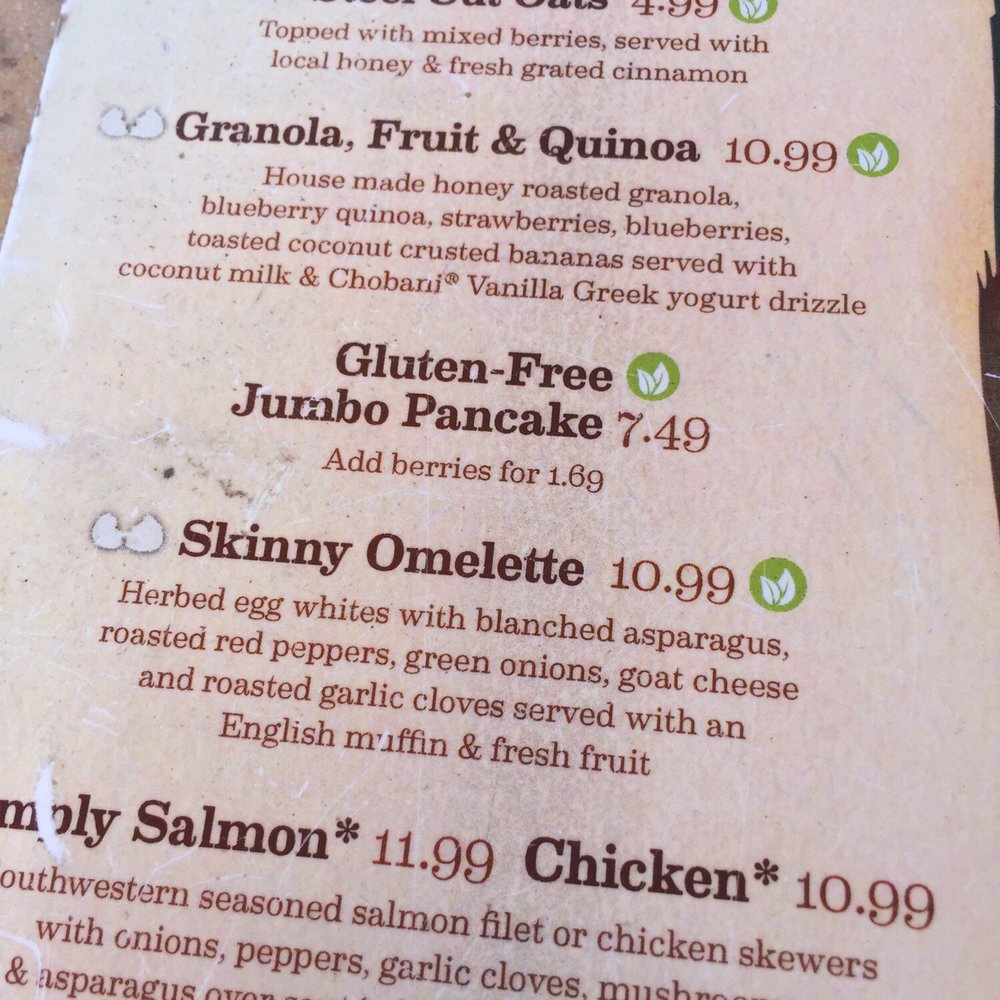 Another Broken Egg Cafe - I appreciate heathy options on a menu! Wish they listed calories, but it's better than nothing! - Breakfast & Brunch Near Me - Delray Beach, Florida