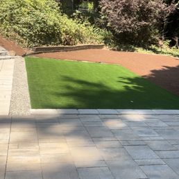 Fake turf + patio