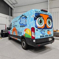 Local Legend Outfitters - Full van wrap for Texas Blue Lake Pools