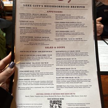 Elliott Bay Brewing - Lake City - New menu - American Near Me - Seattle, Washington Elliott Bay Brewing - Lake City - New menu - American Near Me - Seattle, Washington