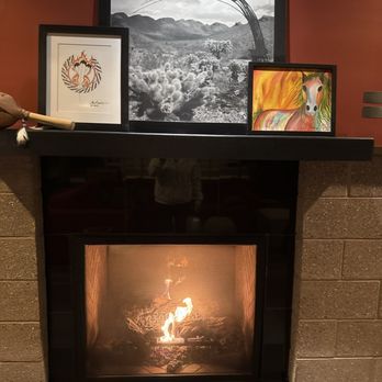 Four Points by Sheraton at Phoenix Mesa Gateway Airport - Lobby / entrance fireplace - Hotels Near Me - Mesa, Arizona Four Points by Sheraton at Phoenix Mesa Gateway Airport - Lobby / entrance fireplace - Hotels Near Me - Mesa, Arizona
