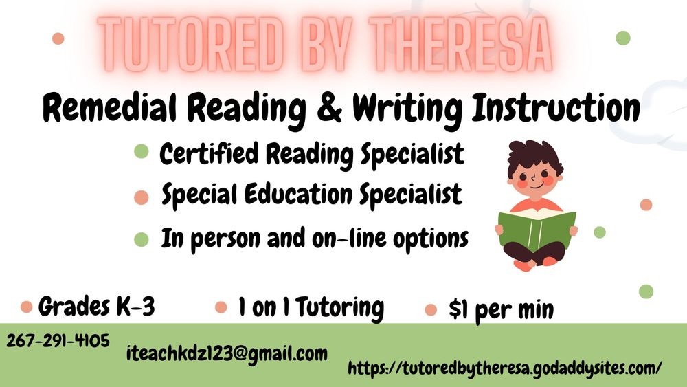 Tutored by Theresa - reading tutor in Holland, PA