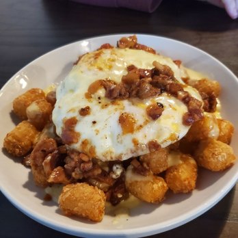 Our Nest - Tater totts full of flavor. Has a beef patty underneath and the bacon all around. Excellent - Breakfast & Brunch Near Me - Fullerton, California