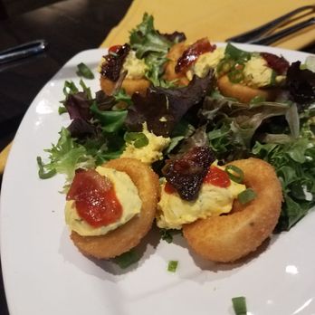 Local Goat - Deep friend deviled eggs - New American Near Me - Pigeon Forge, Tennessee